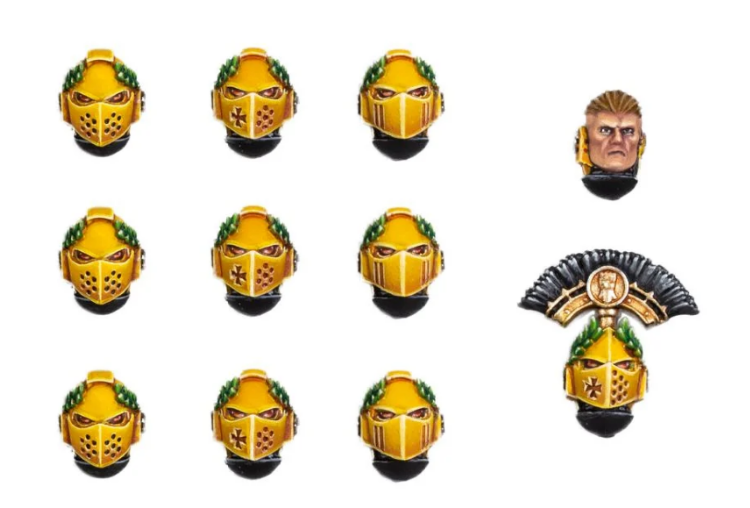Imperial Fists MKVI Heads 