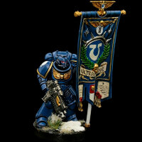 Space Marine Primaris Ultramarine Ancient Flag Bearer 