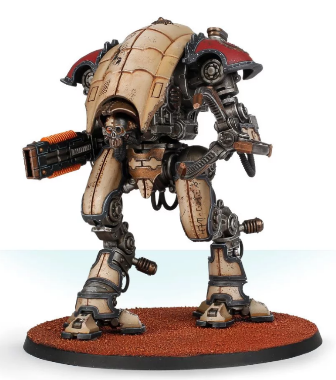Mechanicum Knight Moirax with Volkite Veuglaire and Gyges Siege Claw