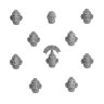 Ultramarines MkIV Praetorian Heads Upgrade Set